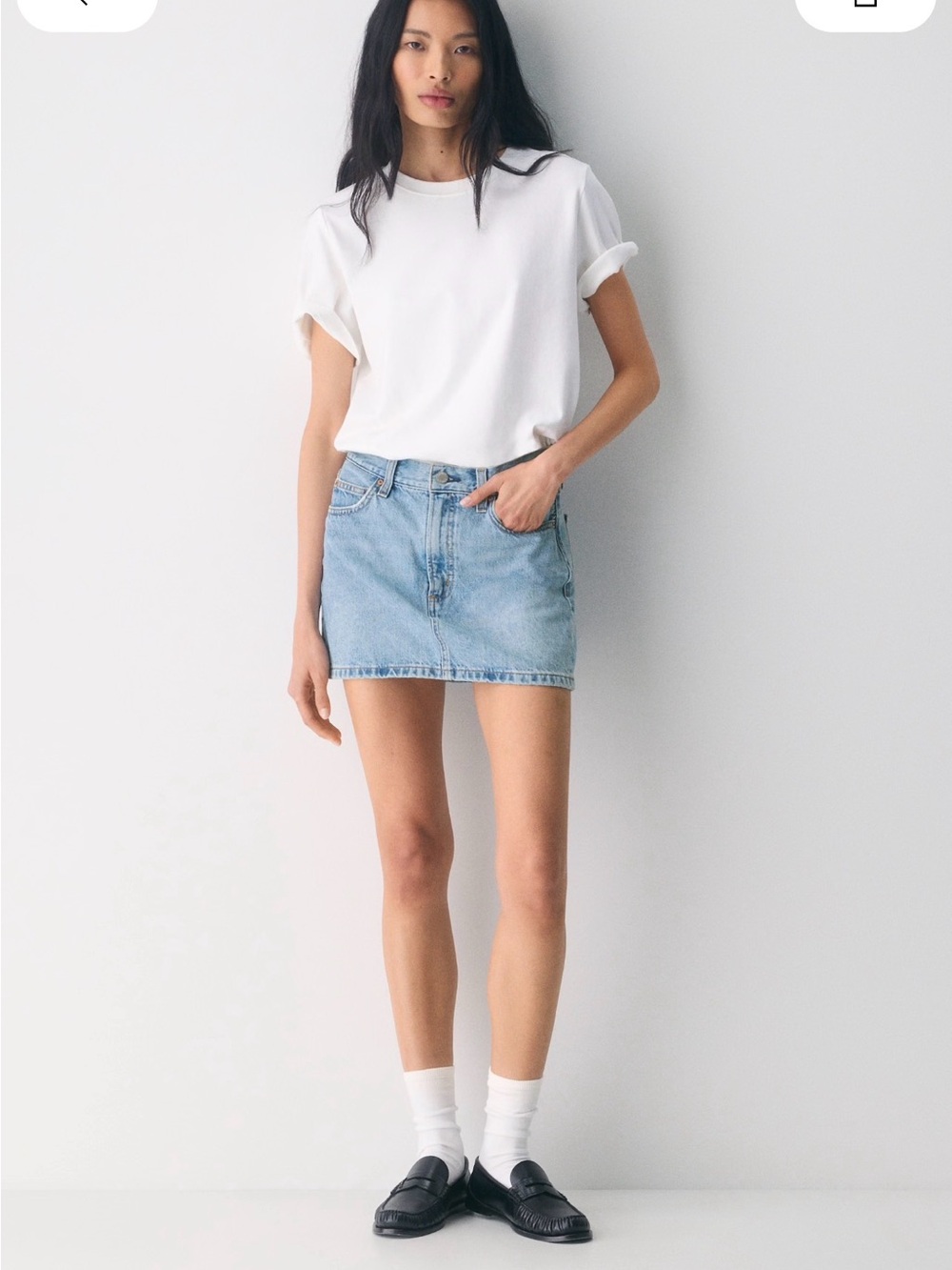 Aritzia Denim Forum The 90s Ricci Denim Skirt